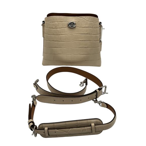 Coach 'Willow' Beige Leather Shoulder Bag - Picture 2 of 6